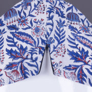 White Handblock Printed Cotton Blouse 10069776 - Avishya