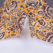 Yellow Handblock Printed Cotton Blouse 10069777 - Avishya