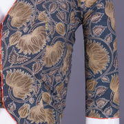 Blue Handblock Printed Cotton Blouse 10069781 - Avishya