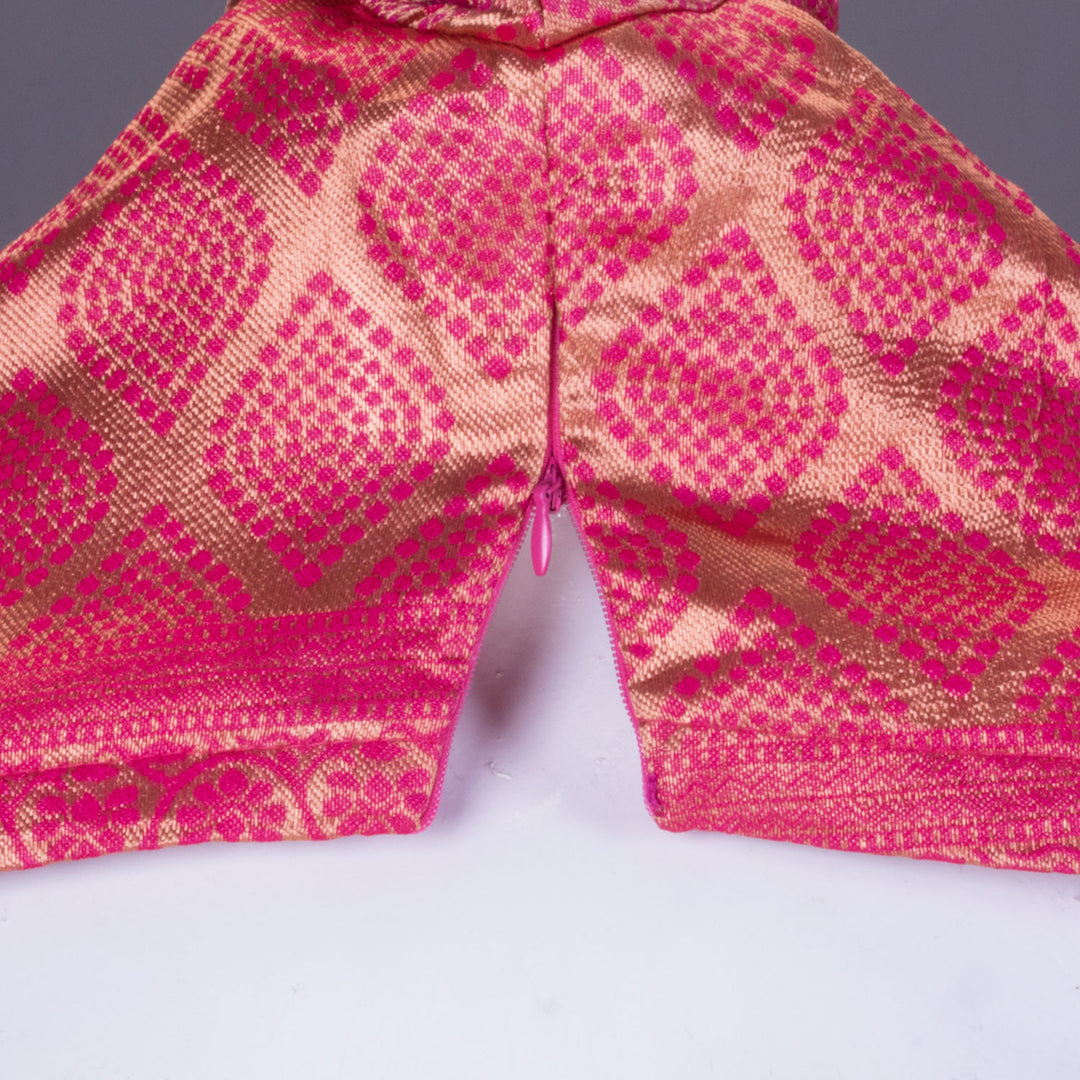 Pink Banarasi Silk Cotton Blouse 10069787 - Avishya