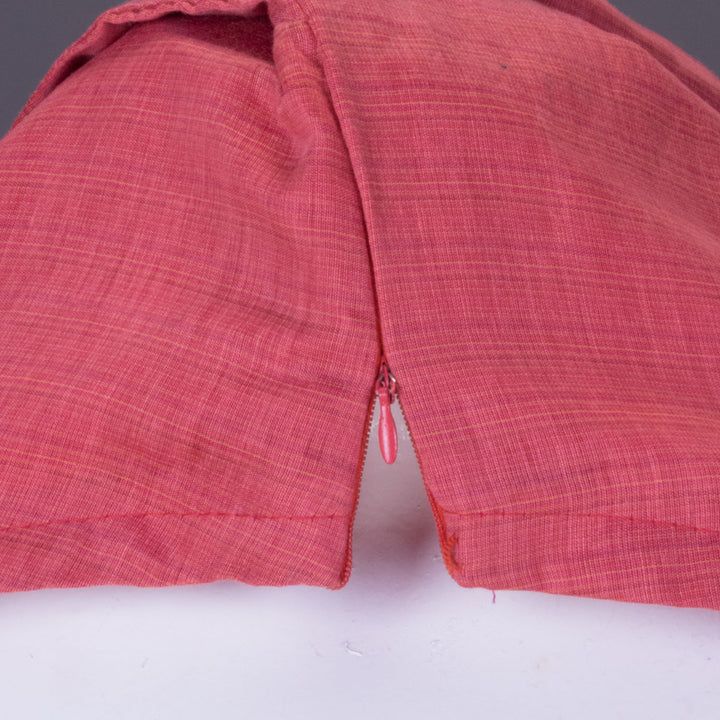 Peach Handcrafted Silk Cotton Blouse 10069793 - Avishya