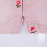 Pink Embroidered Cotton Blouse 10069799 - Avishya