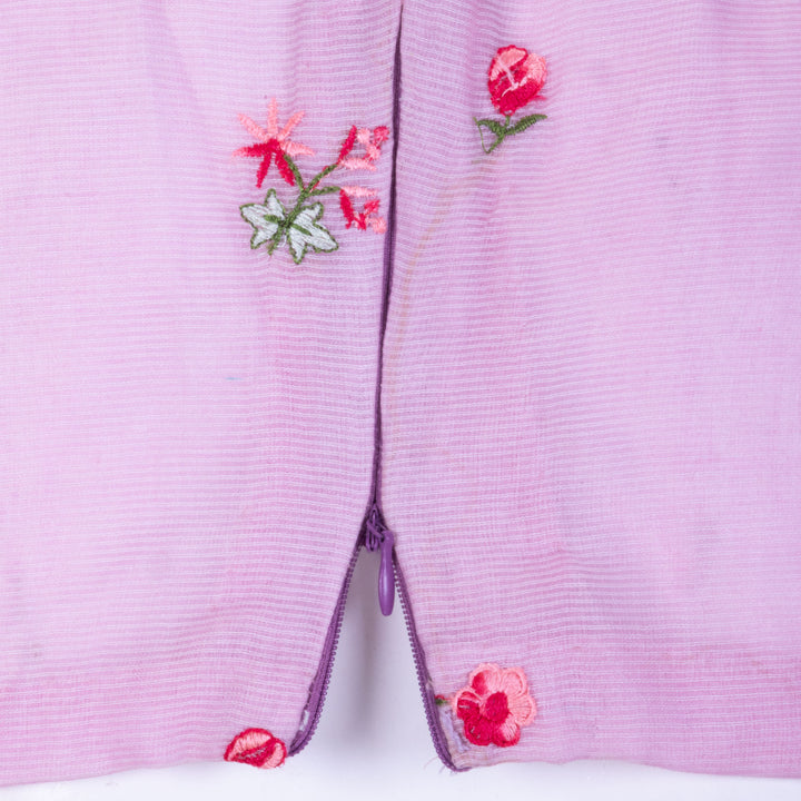 Pink Embroidered Cotton Blouse 10069800 - Avishya
