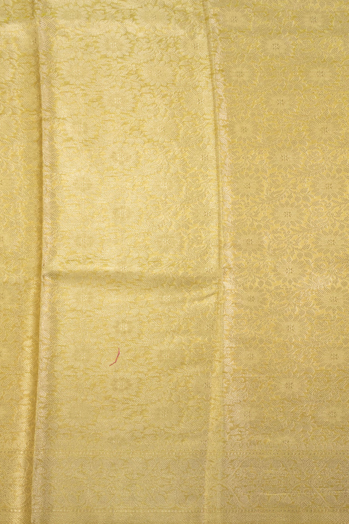 Yellow Banarasi Crushed Tissue Organza Saree 10069831 - Avishya