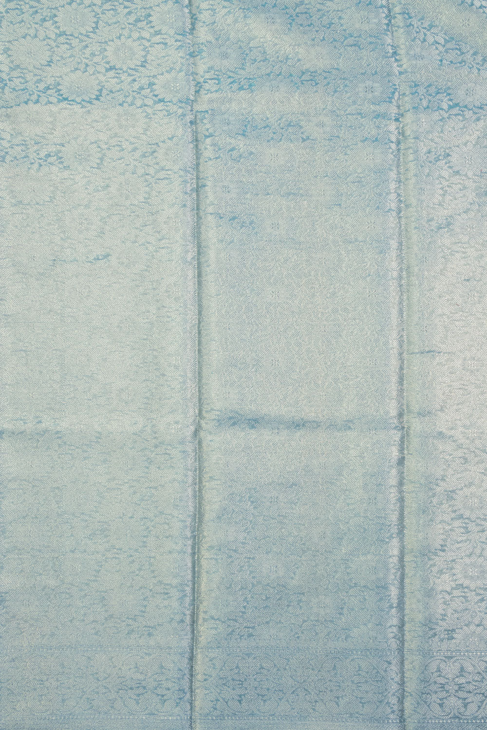 Light Blue Banarasi Crushed Tissue Organza Saree 10069834 - Avishya