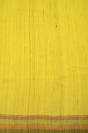 Yellow Handloom Bhujodi Tussar Cotton Saree 10069838 - Avishya