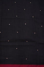 Maroon Handloom Bhujodi Tussar Cotton Saree 10069843 - Avishya