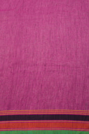 Magenta Handloom Bhujodi Linen Saree 10069847 - Avishya