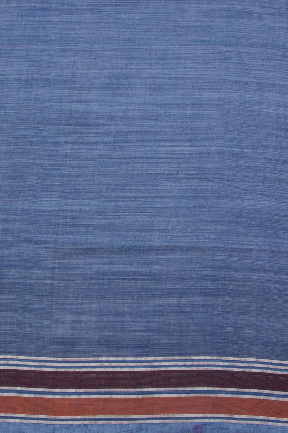 Blue Handloom Bhujodi Linen Saree 10069848 - Avishya