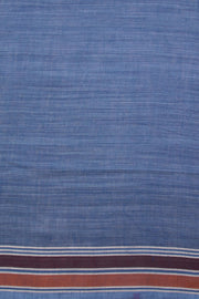 Blue Handloom Bhujodi Linen Saree 10069848 - Avishya