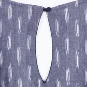 Grey Handcrafted Ikat Cotton Blouse Without Lining 10069942 - Avishya