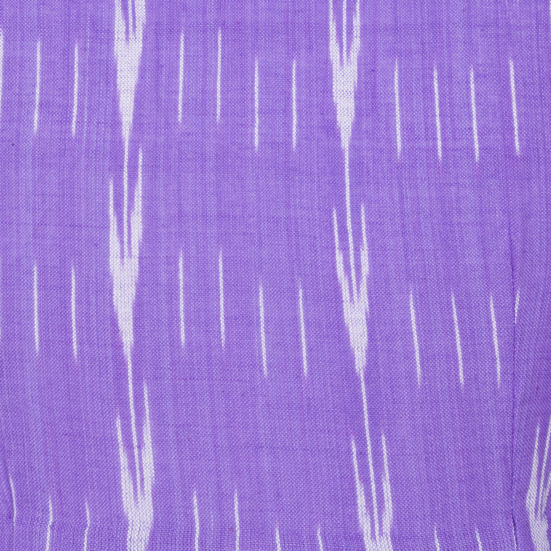 Lavender Handcrafted Ikat Cotton Blouse Without Lining 10069966 - Avishya
