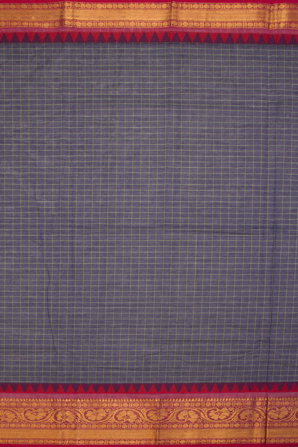Blue Handloom Chettinad Cotton Saree 10069992 - Avishya