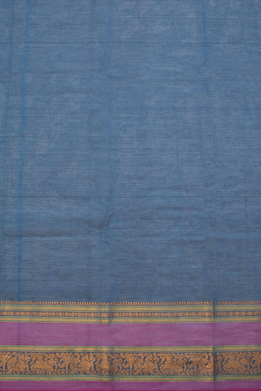 Blue Handloom Chettinad Cotton Saree 10069999 - Avishya