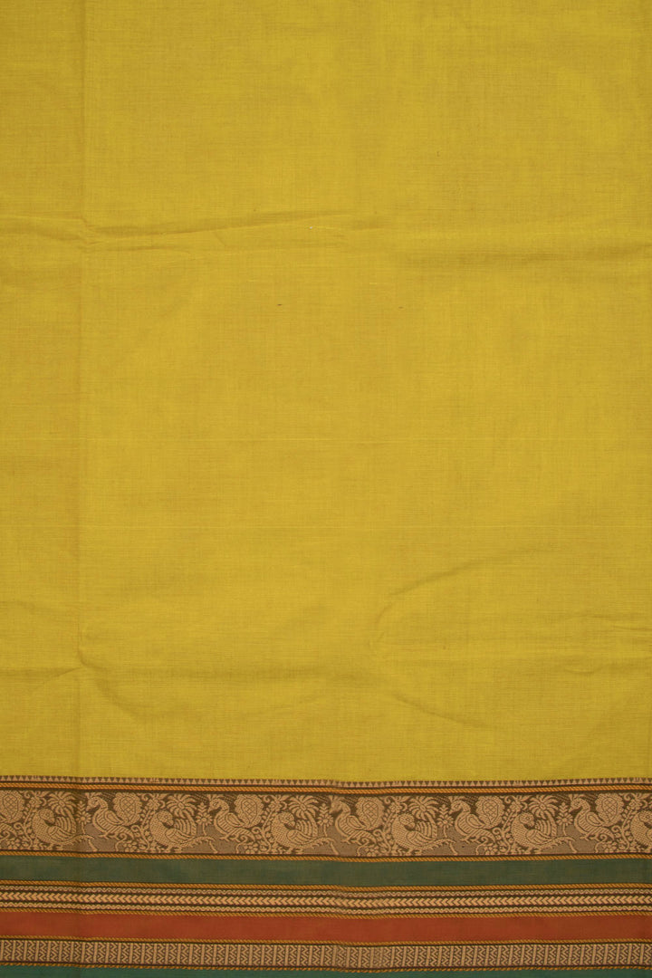 Yellow Handloom Chettinad Cotton Saree 10070057 - Avishya 
