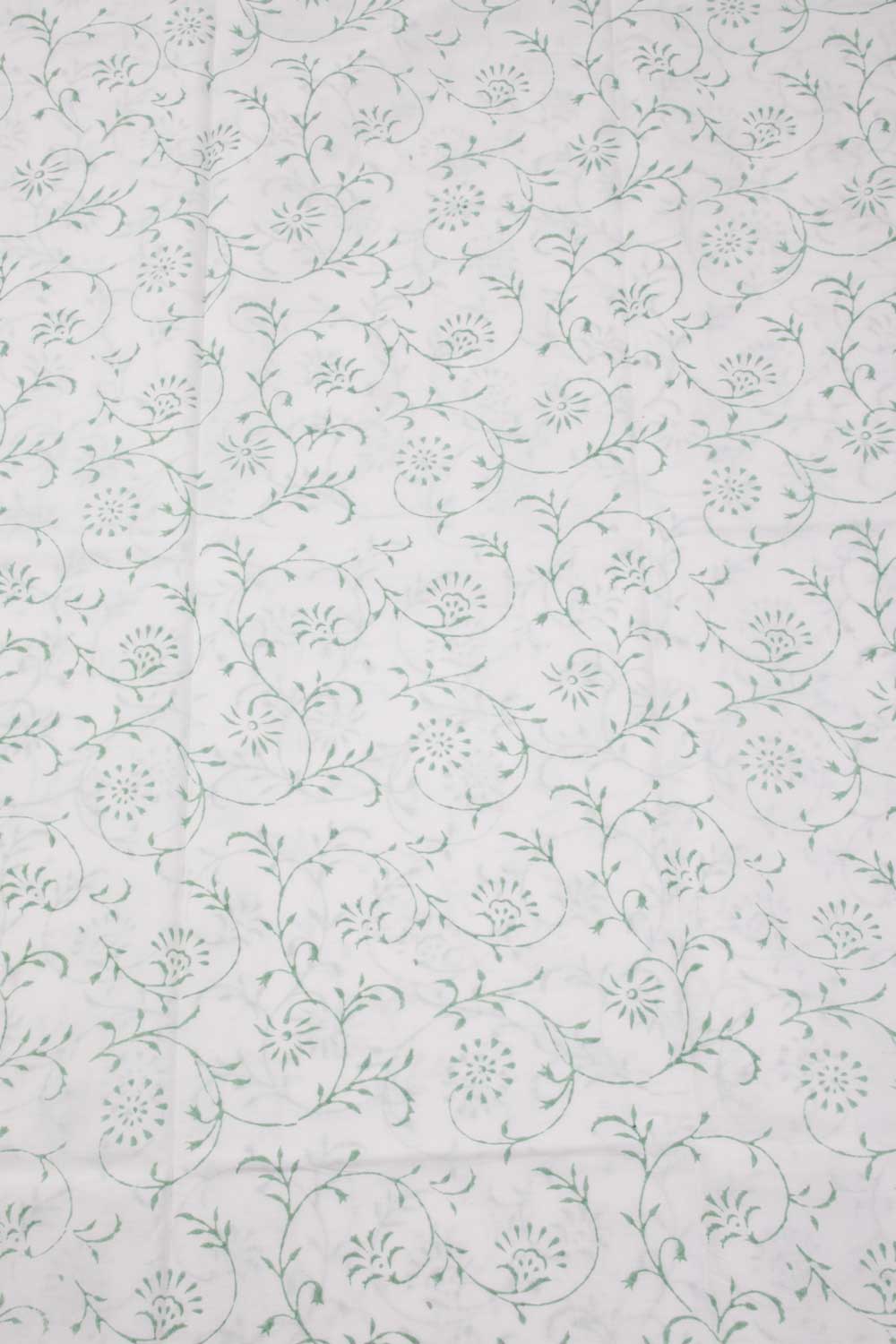 Green 3-Piece Mulmul Cotton Salwar Suit Material With Kota Dupatta 10070094