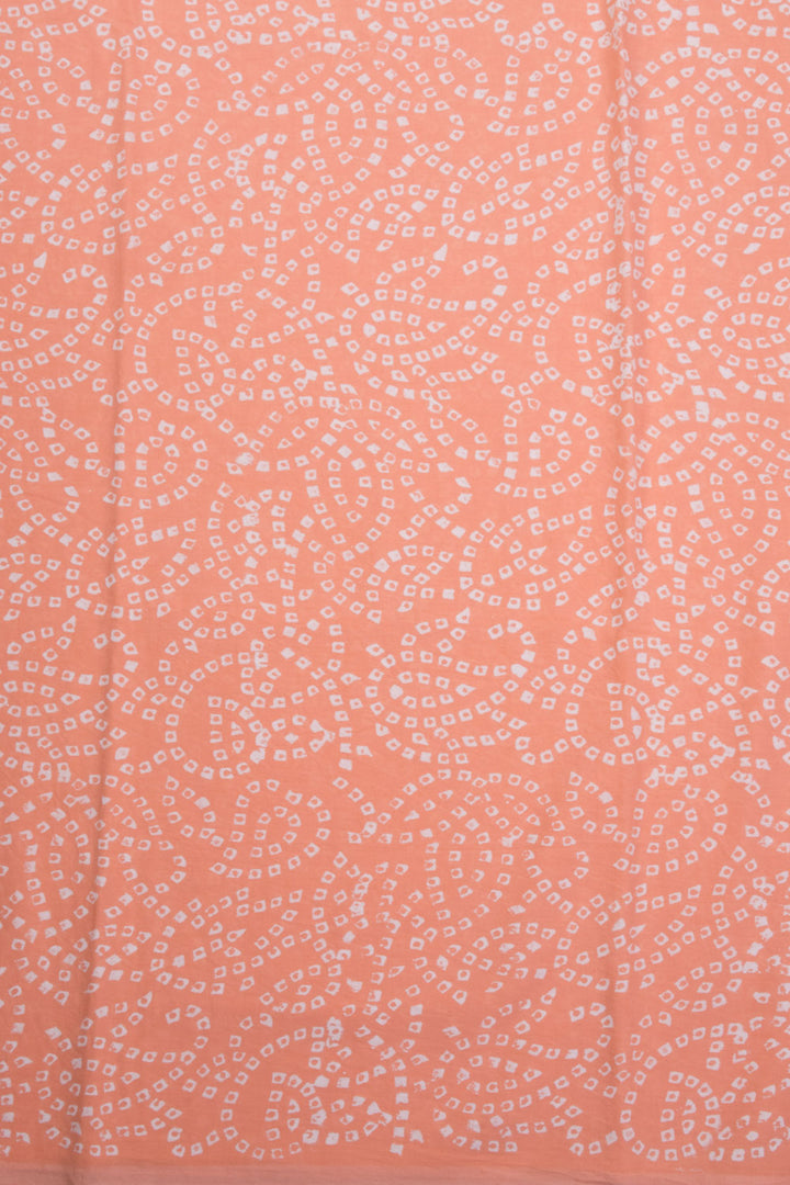 Peach 3-Piece Mulmul Cotton Salwar Suit Material 