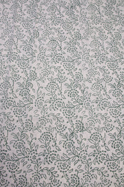 Green 3-Piece Cotton Salwar Suit Material With Chiffon Dupatta 10070131