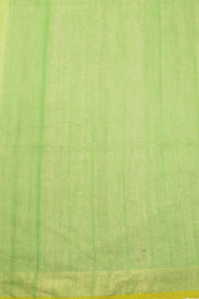 Lime Green Bengal Phulia Silk Cotton Saree With Sequin Embellished Pallu 10070190