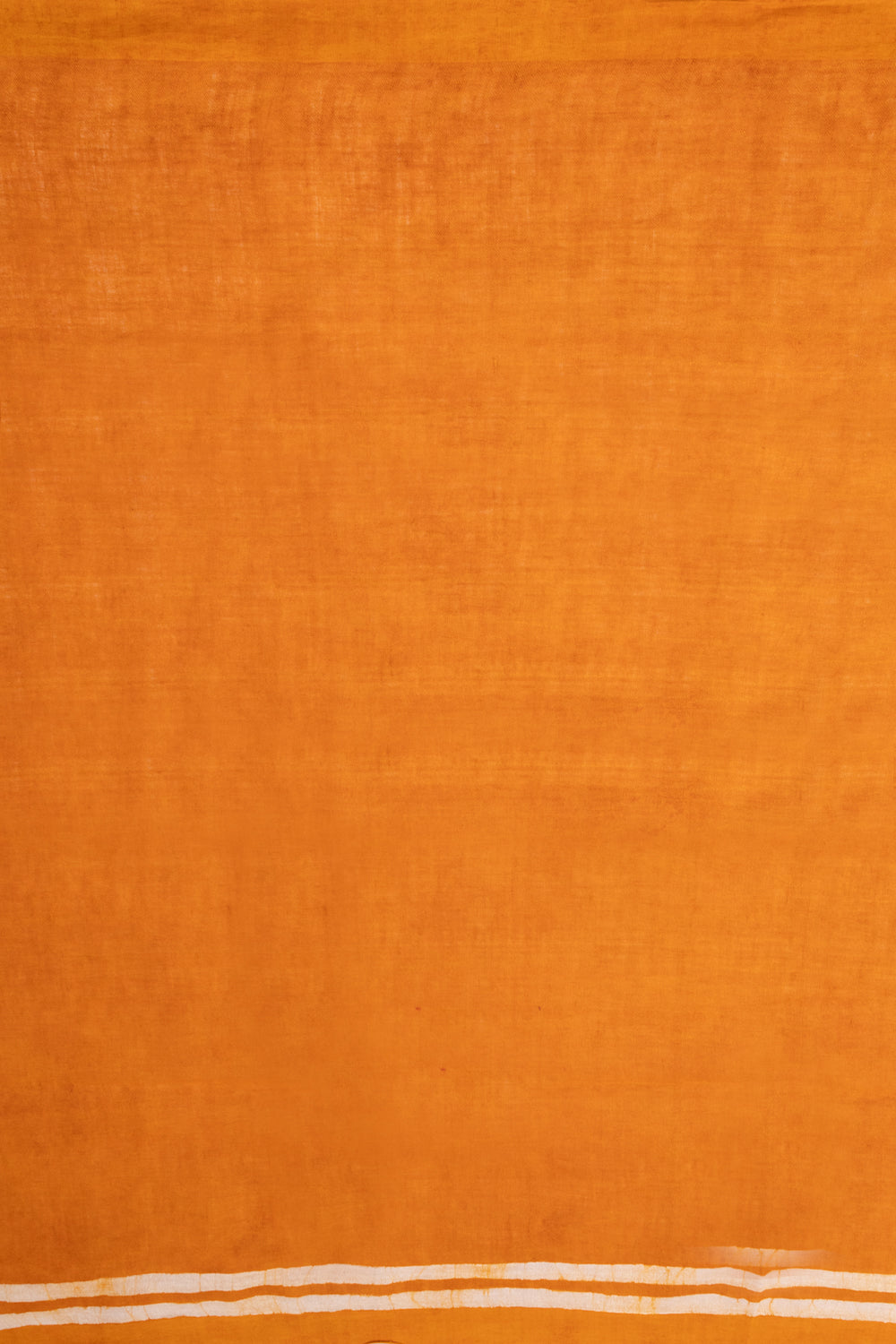 Rust Orange Batik Linen Saree 10070276 - Avishya