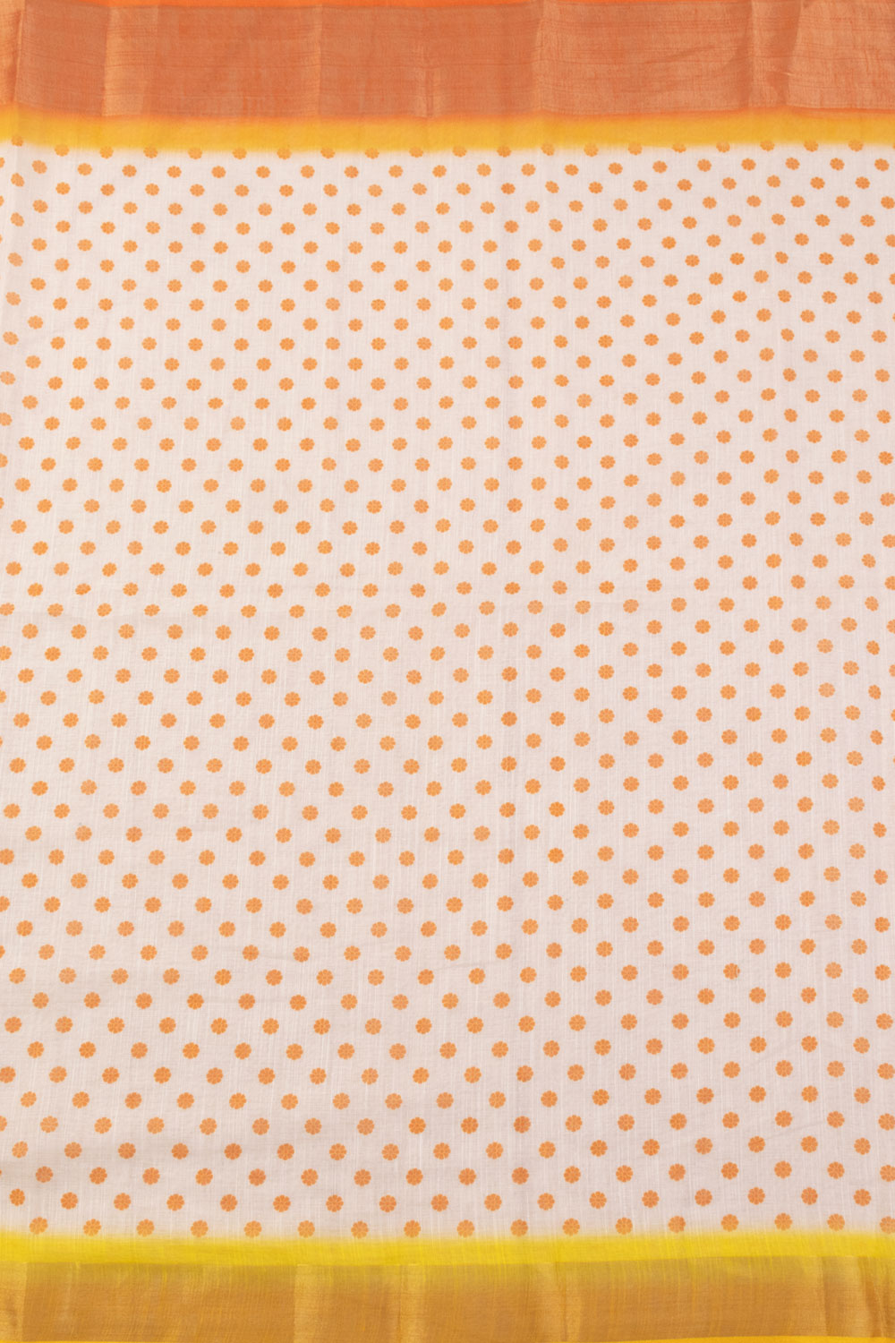 Cream Digital Printed Linen Saree