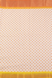 Cream Digital Printed Linen Saree