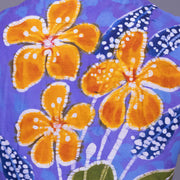 Egyptian Blue Batik Hand painted Cotton Blouse 10070374 - Avishya