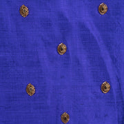 Blue Aari Embroidered Tussar Silk Blouse 10077723