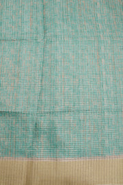 Beige Printed Tussar Silk Saree