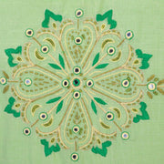 Green Aari Embroidered Mangalgiri Cotton Blouse 10077752