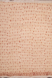 Black Hand Block Printed linen saree