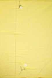 Yellow Hand painted Chiffon saree 10070957