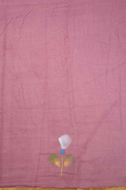 Purple Hand Painted Chiffon Saree