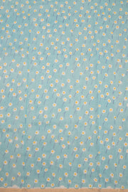 Blue Handloom Chanderi Silk Cotton Saree 