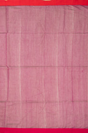 Magenta Chanderi Silk Cotton Saree With Ganga Jamuna Border