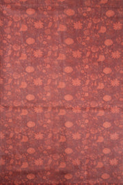 Grey Kalamkari Print Malai Cotton Saree