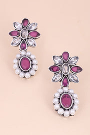 Oxidised Floral Earring 10071271