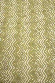 Green Dabu Printed Cotton Salwar Suit Material