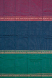 Blue Handloom Kanchi Cotton Saree 