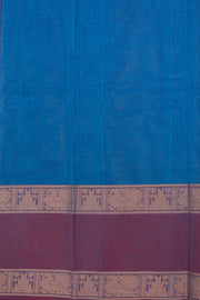 Blue Handloom Kanchi Cotton Saree
