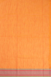 Orange Handloom Kanchi Cotton Saree 