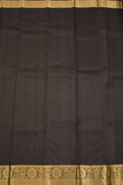 Kanjivaram Handloom Pure Silk Saree in Dark Forest Green with Zari Border and Pallu 10071871