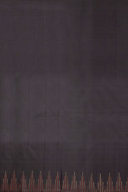 Brown Handloom Rising Border Kanjivaram Silk Saree