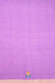 Purple Handspun And Handwoven Jamdani Cotton Saree 10072202