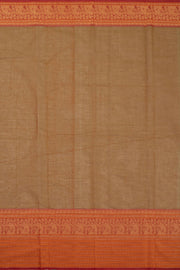 Brown Handloom Chettinad Cotton Saree 10072590