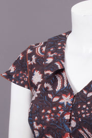 Multicolour Jahota Printed Cotton Blouse 10073334