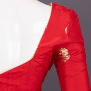 Radical Red Banarasi Katan Silk Blouse 10073413