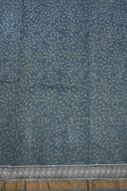 Blue Akola Dabu Printed Silk Cotton Saree 10074137