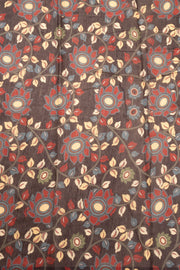 Blue Kalamkari Printed Malai Cotton Saree 10074676