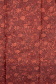 Brown Kalamkari Printed Malai Cotton Saree 10074678